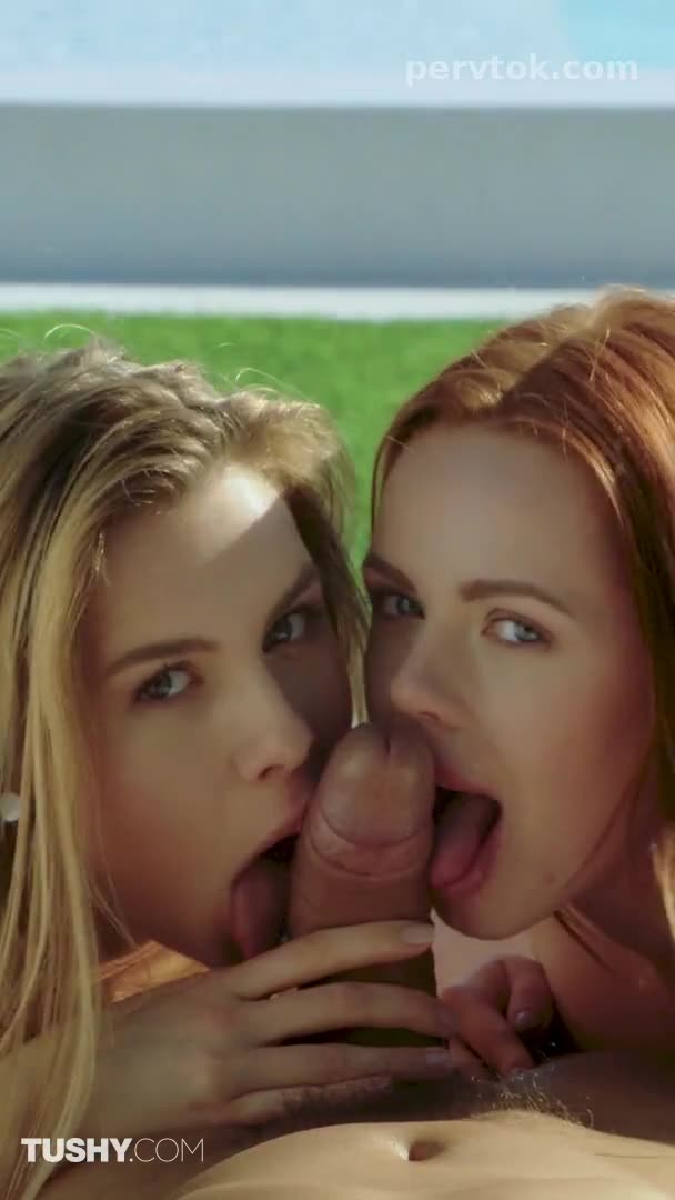 Ella Hughes, Alecia Fox, Christian Clay - Double Blowjob